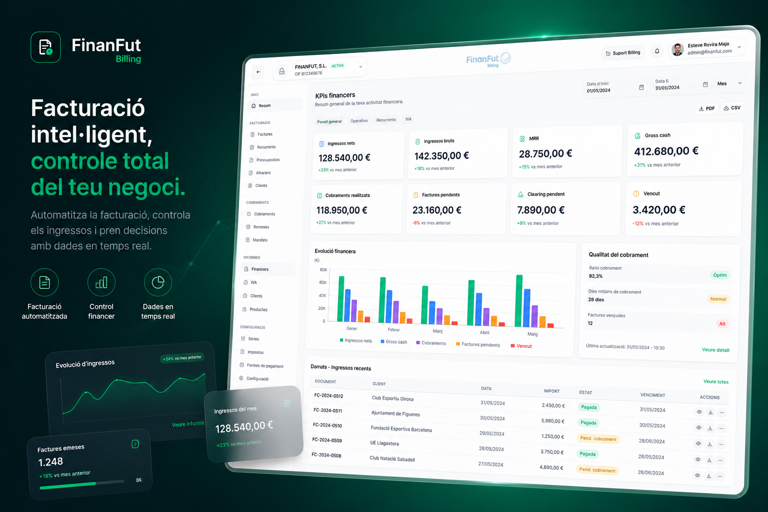 Vista de FinanFut Billing